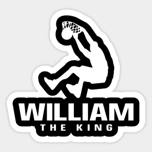 William Custom Player Basketball Your Name The King Sticker